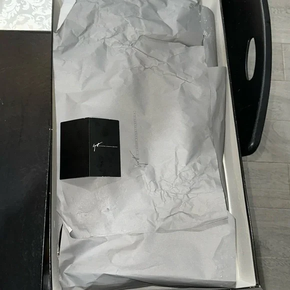 Giuseppe Zanotti Gold Sparkle and Brown Heeled Boots - Picture 5 of 6